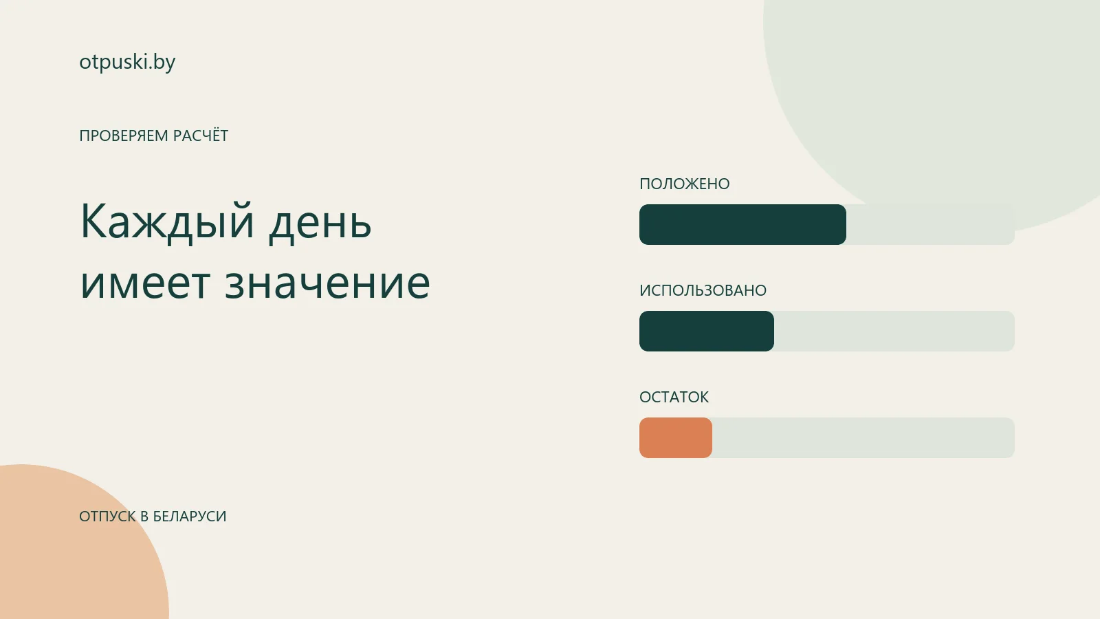 Каждый день имеет значение — иллюстрация раздела.