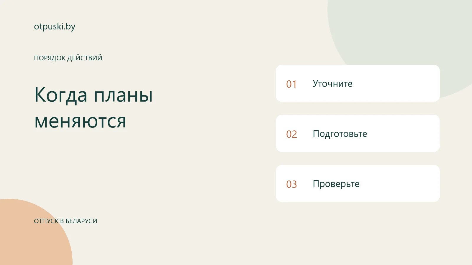 Когда планы меняются — иллюстрация раздела.
